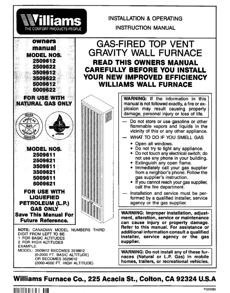 Williams 2509621 Manual de usuario