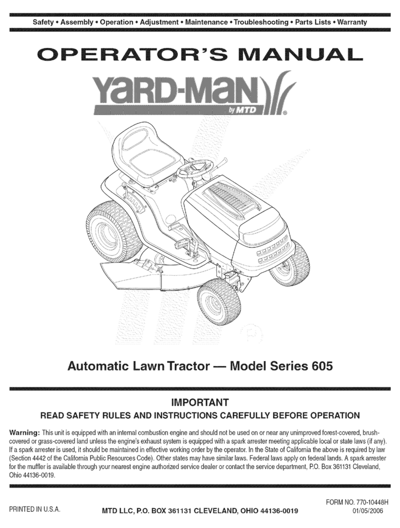 Yard-Man 605 Series Manual de usuario Yard-Man 605 Series Manual de usuario