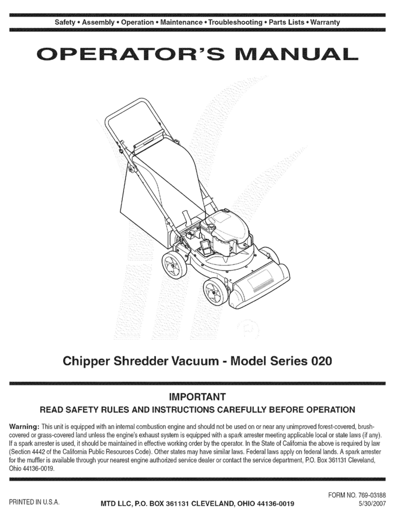 MTD 020 Series Manual de usuario