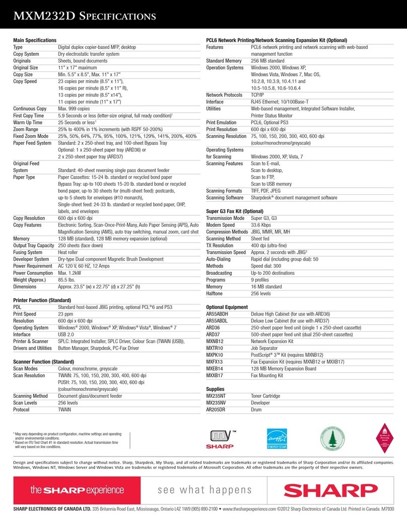 Sharp MX-M232D Manual de usuario