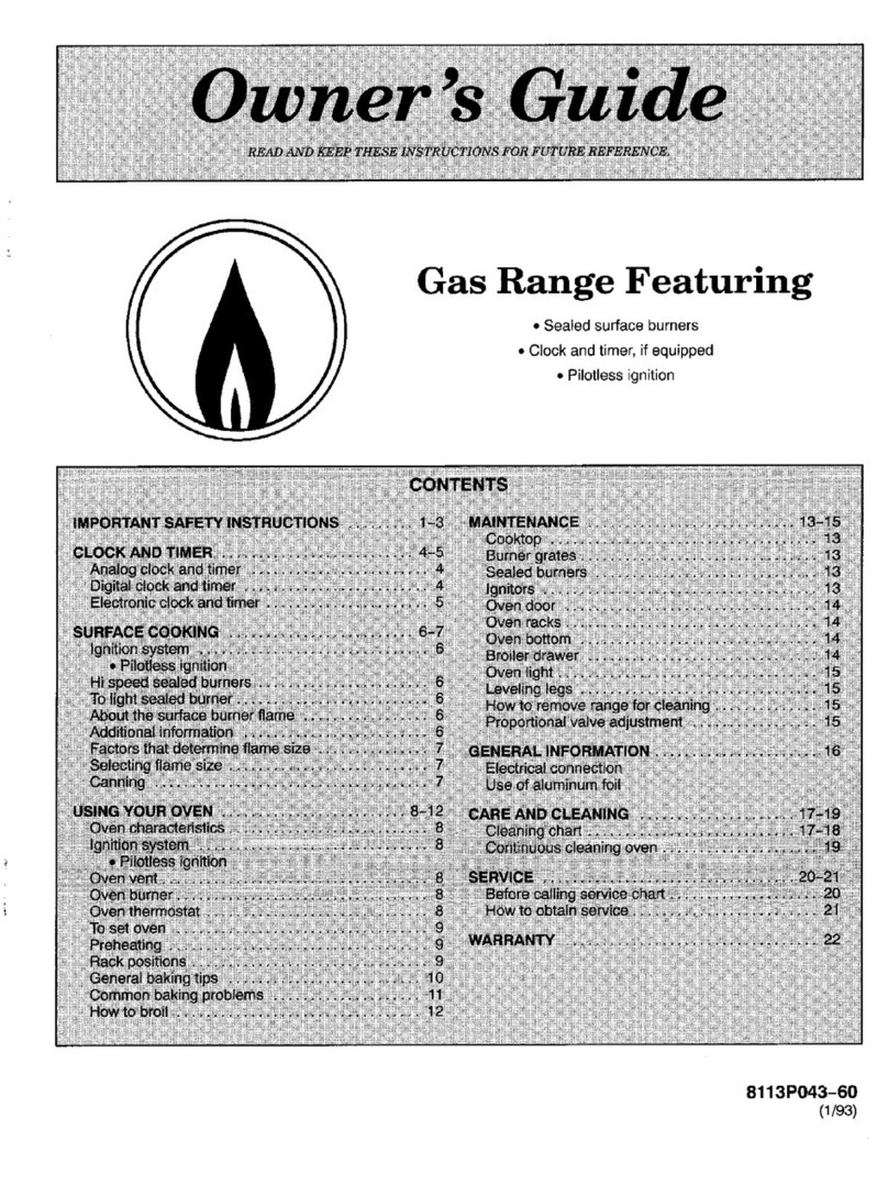 Magic Chef CGR3742CDT Manual de usuario