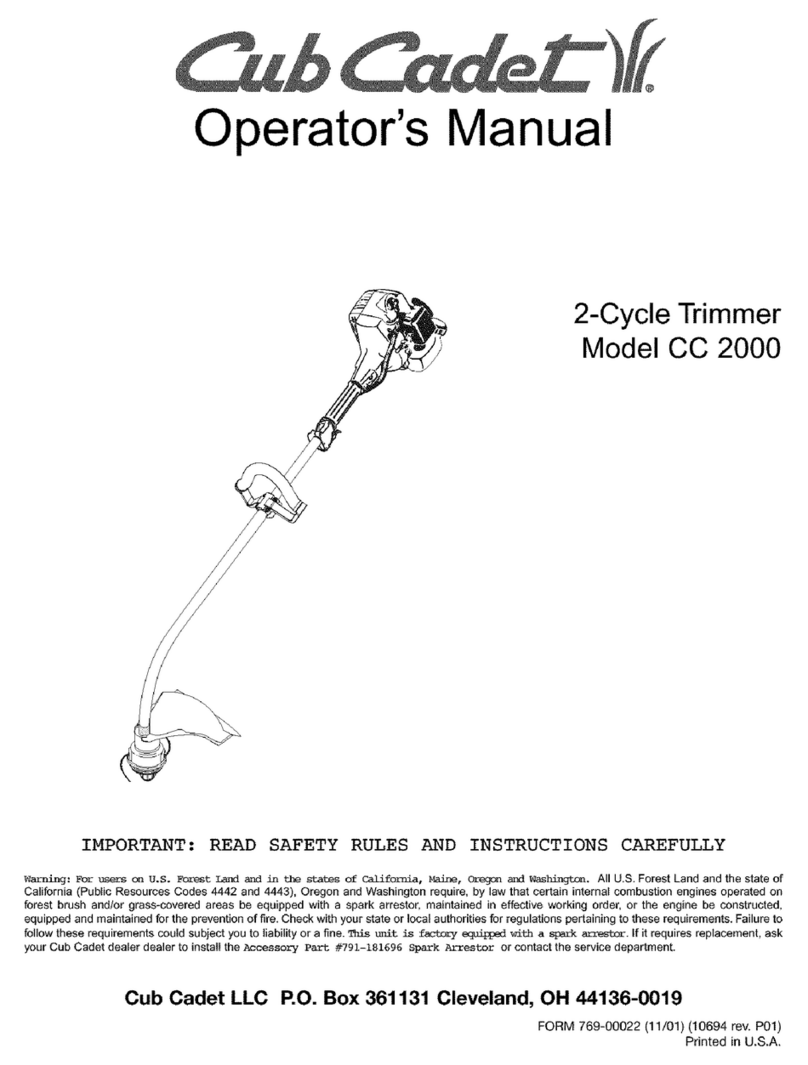 Cub Cadet CC 2000 Manual de usuario