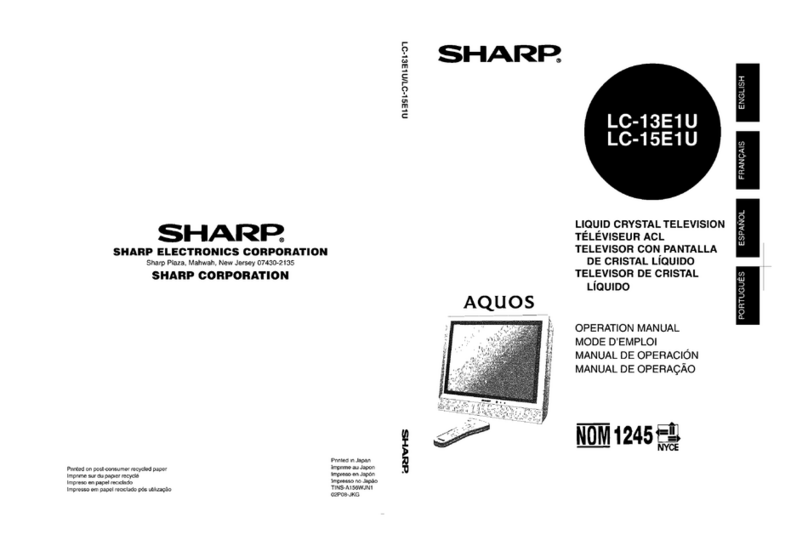 Sharp Aquos LC 13E1U Manual de usuario