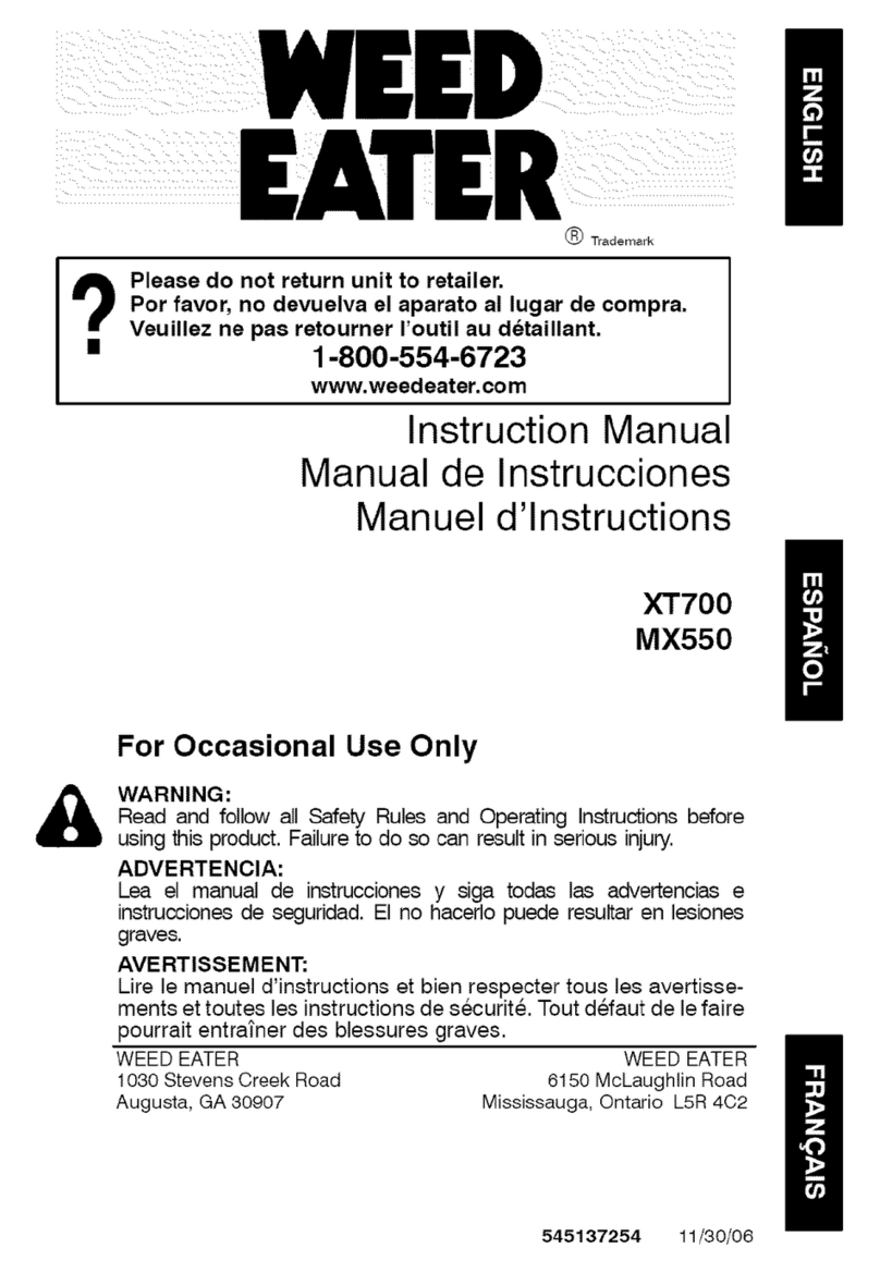 Weed Eater Weed Eater XT700 Manual de usuario