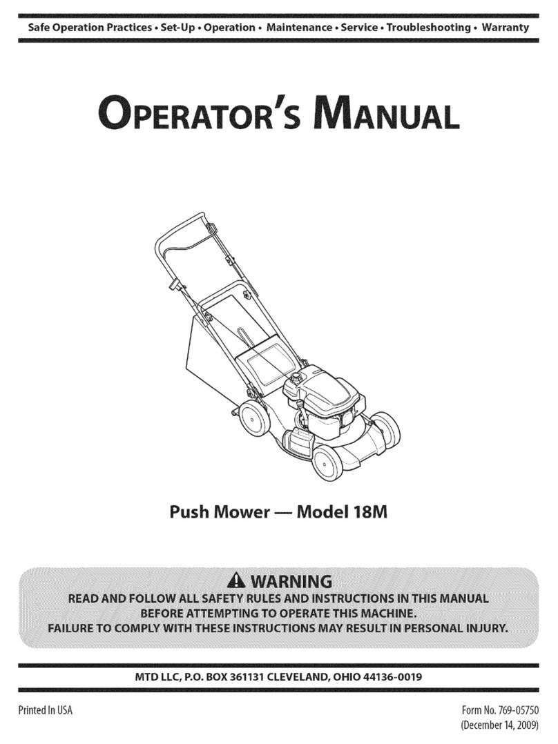 MTD 18M Manual de usuario MTD 18M Manual de usuario