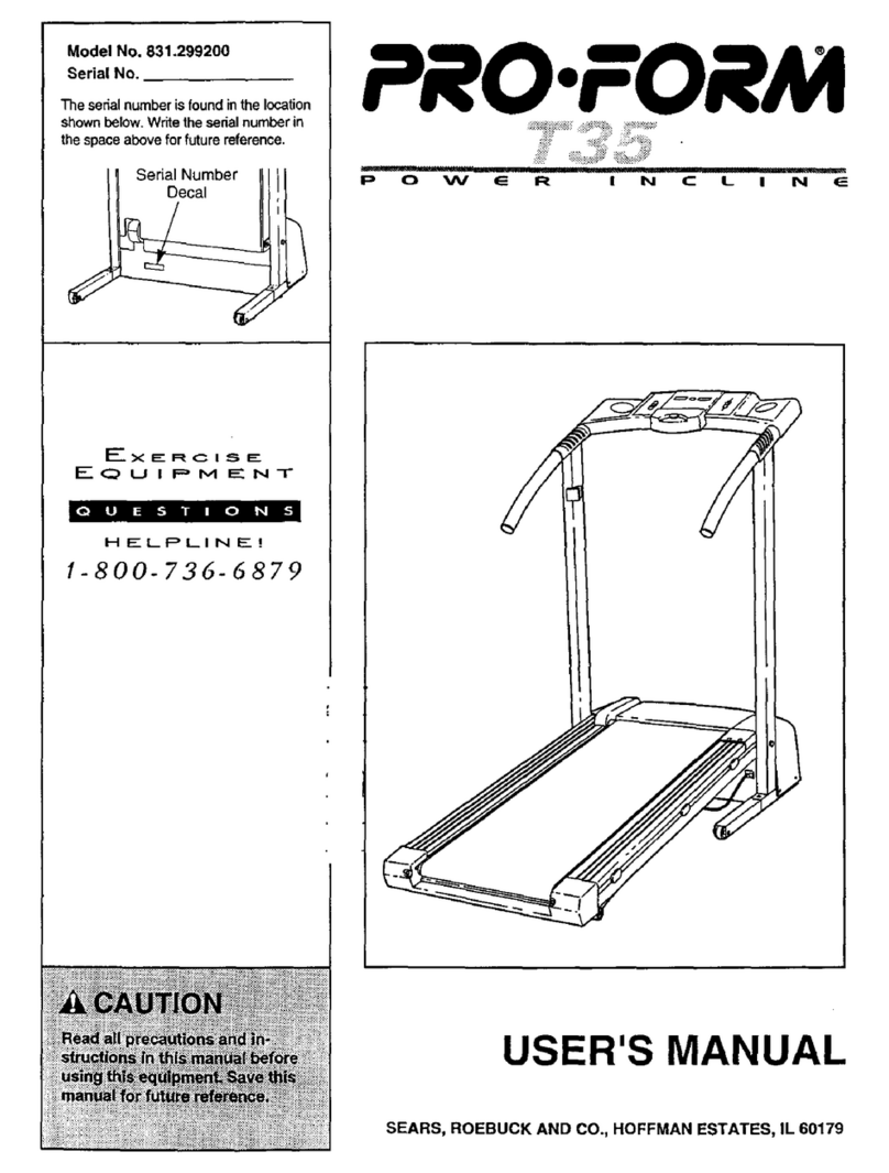 Pro-Form T35 Manual de usuario