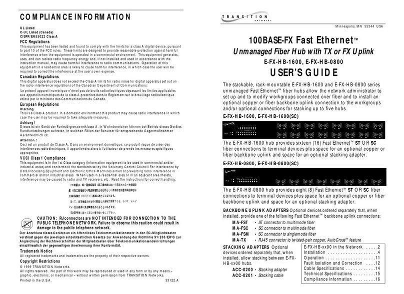 Transition Networks E-FX-HB-0800 Manual de usuario