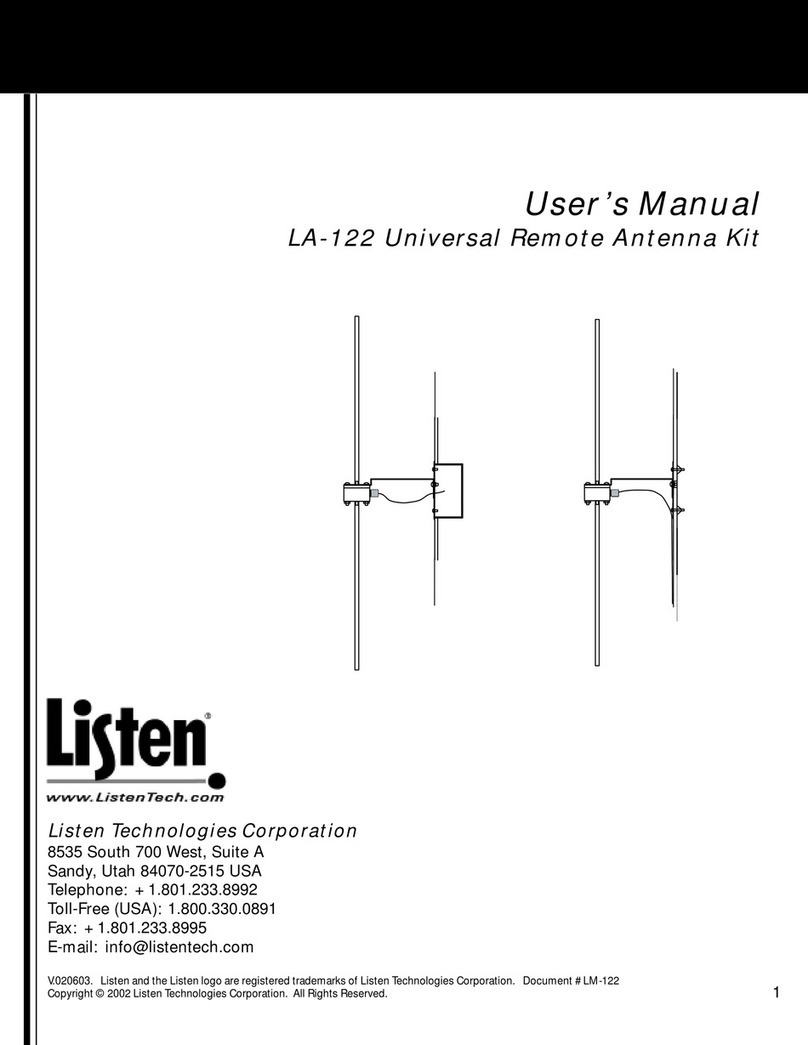 Listen Technologies LA-122 Manual de usuario