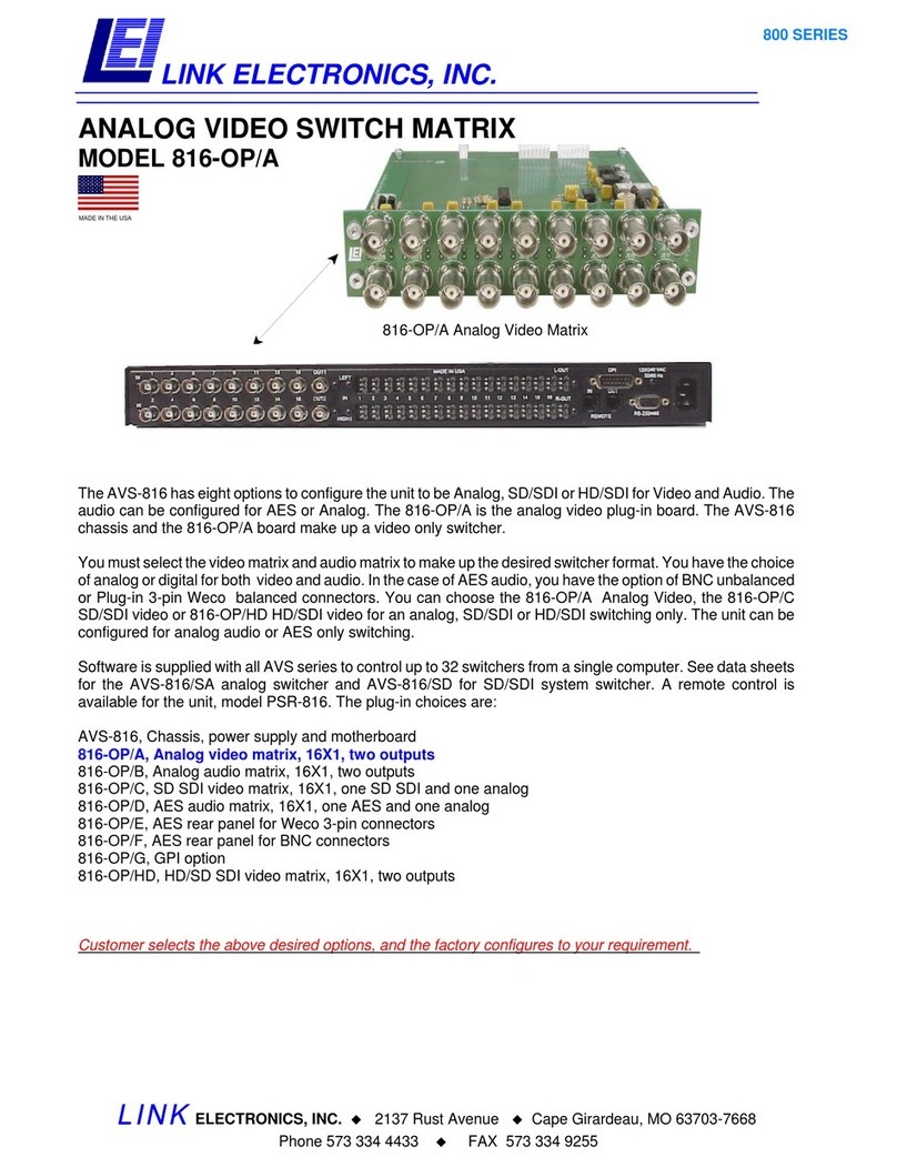 Link electronics 816-OP/A Manual de usuario