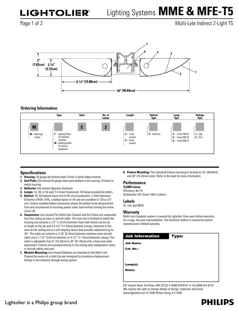 Lightolier Lighting Systems MME Manual de usuario Lightolier Lighting Systems MME Manual de usuario