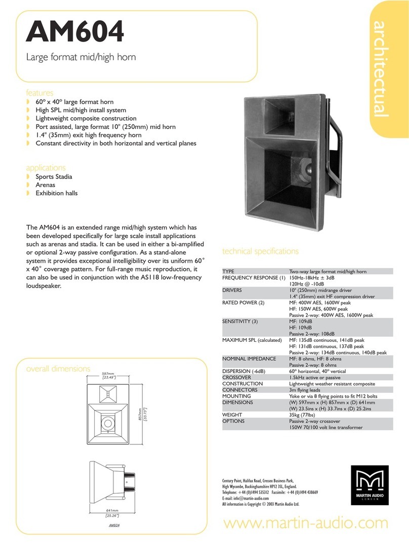 Martin Audio Architectual AM604 Manual de usuario