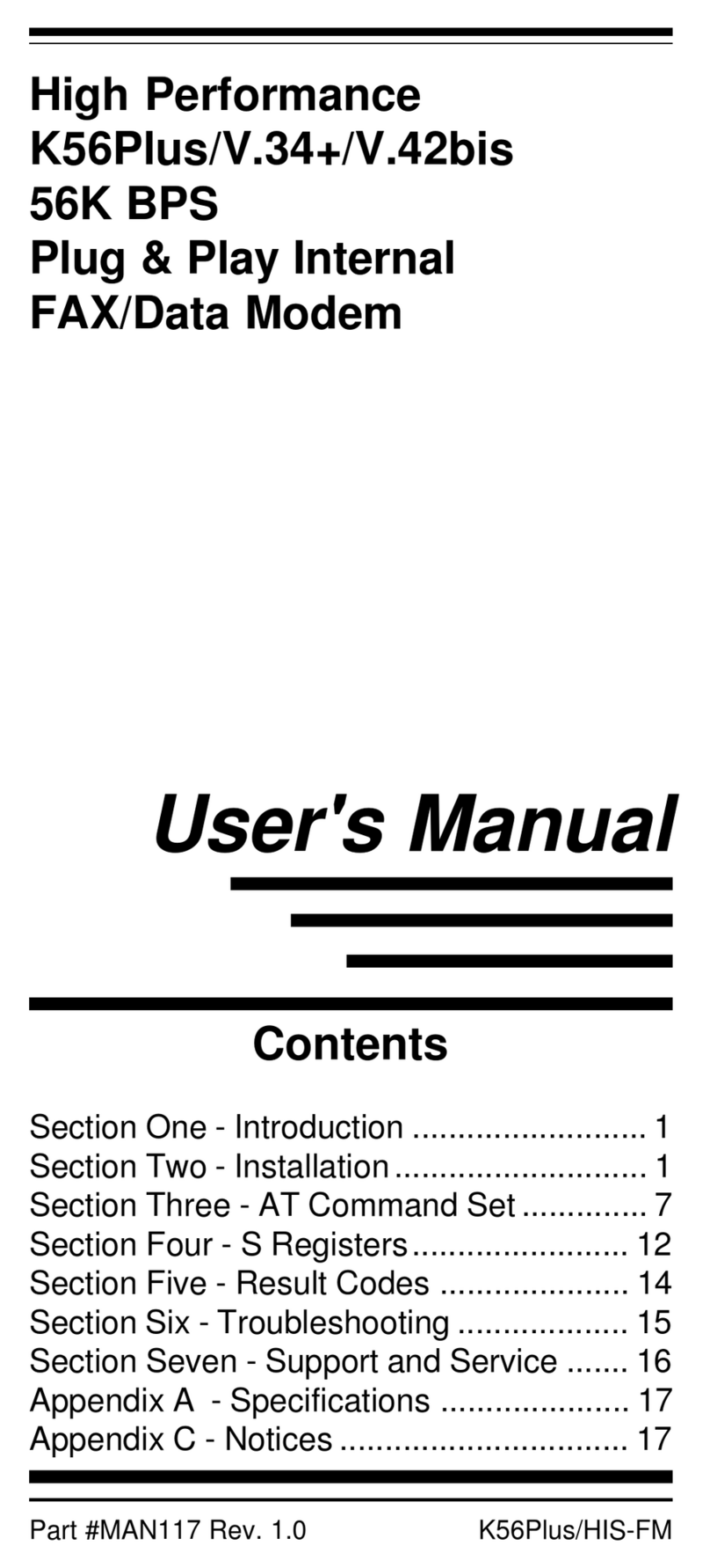 MaxTech xpm56i 56K BPS Manual de usuario