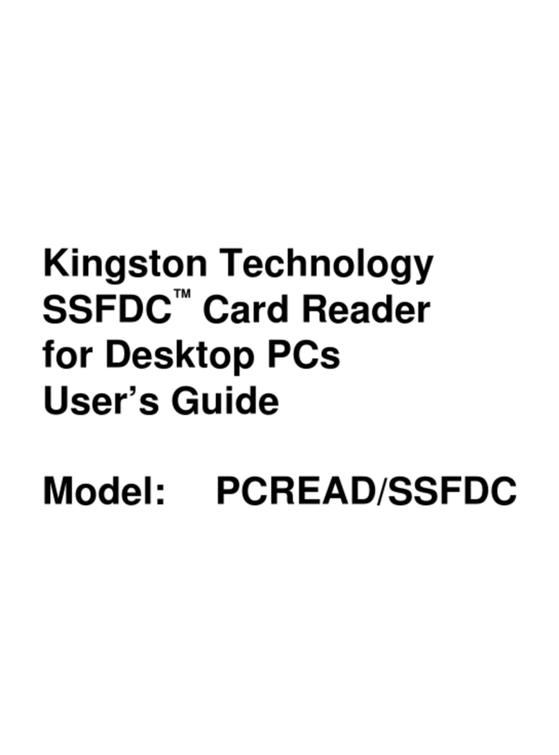 Kingston Technology PCREAD/SSFDC Manual de usuario Kingston Technology PCREAD/SSFDC Manual de usuario
