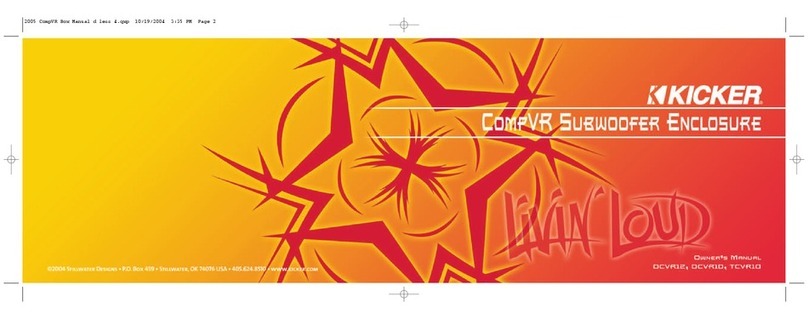 Kicker CompVR DCVR10 Manual de usuario