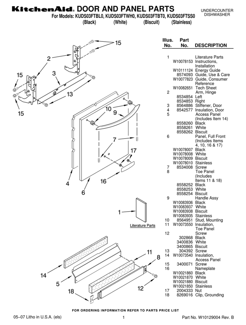 KitchenAid KUDS03FTBL0 Manual de usuario