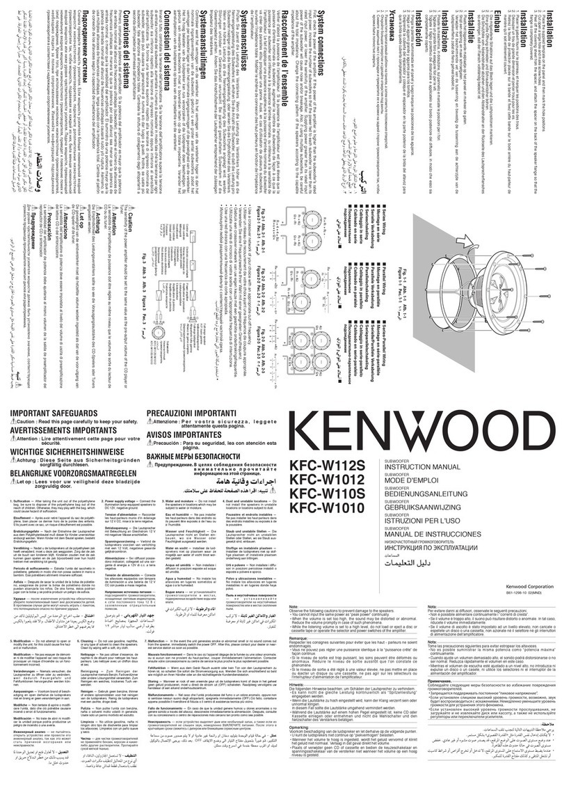 Kenwood KFC-W1010 Manual de usuario