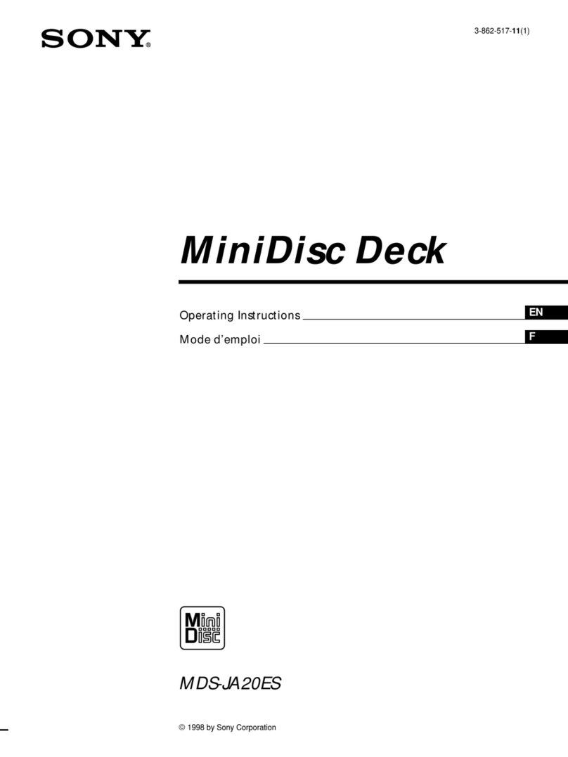 Sony MDS-JA20ES - Minidisc Deck Manual de usuario