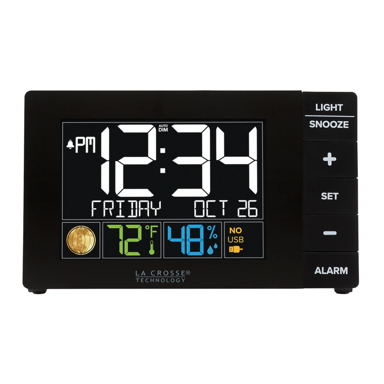 La Crosse Technology Clock Manual de usuario La Crosse Technology Clock Manual de usuario