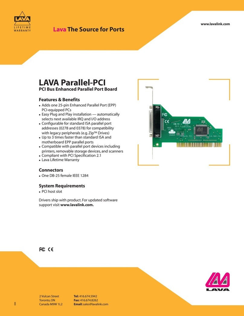 Lava Parallel-PCI DB-25 Manual de usuario