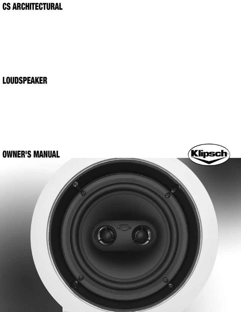 Klipsch CS Architectural Manual de usuario