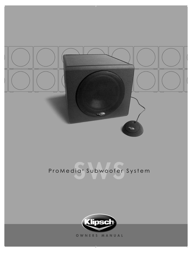 Klipsch SWS Manual de usuario
