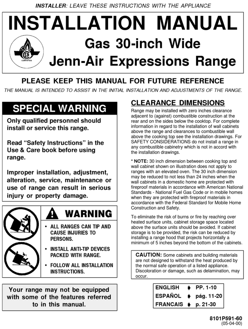 Jenn-Air Range Manual de usuario
