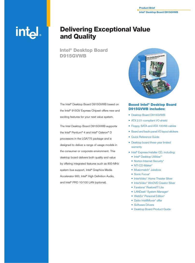 Intel D915GVWB Guía de referencia