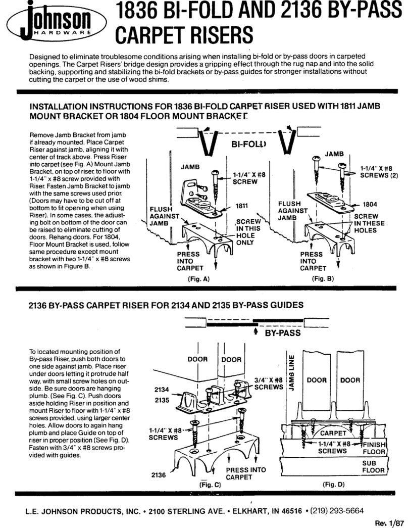 Johnson Hardware 1836 Manual de usuario Johnson Hardware 1836 Manual de usuario