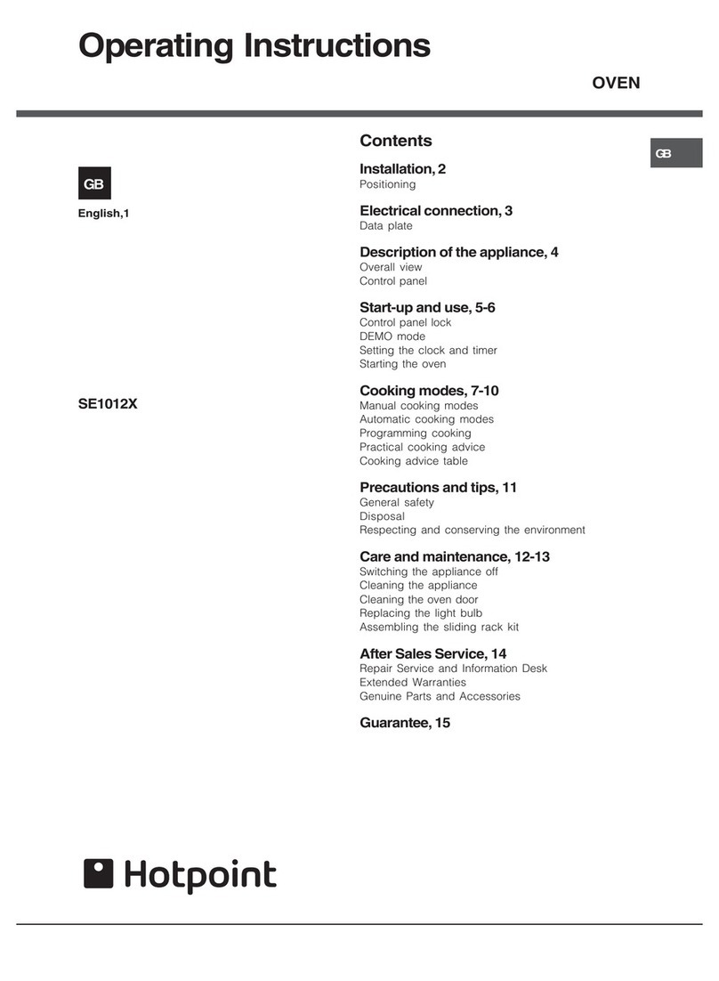 Hotpoint SE1012X Manual de usuario