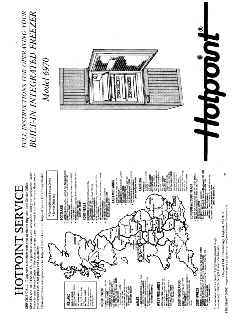 Hotpoint 6970 Manual de lista de piezas