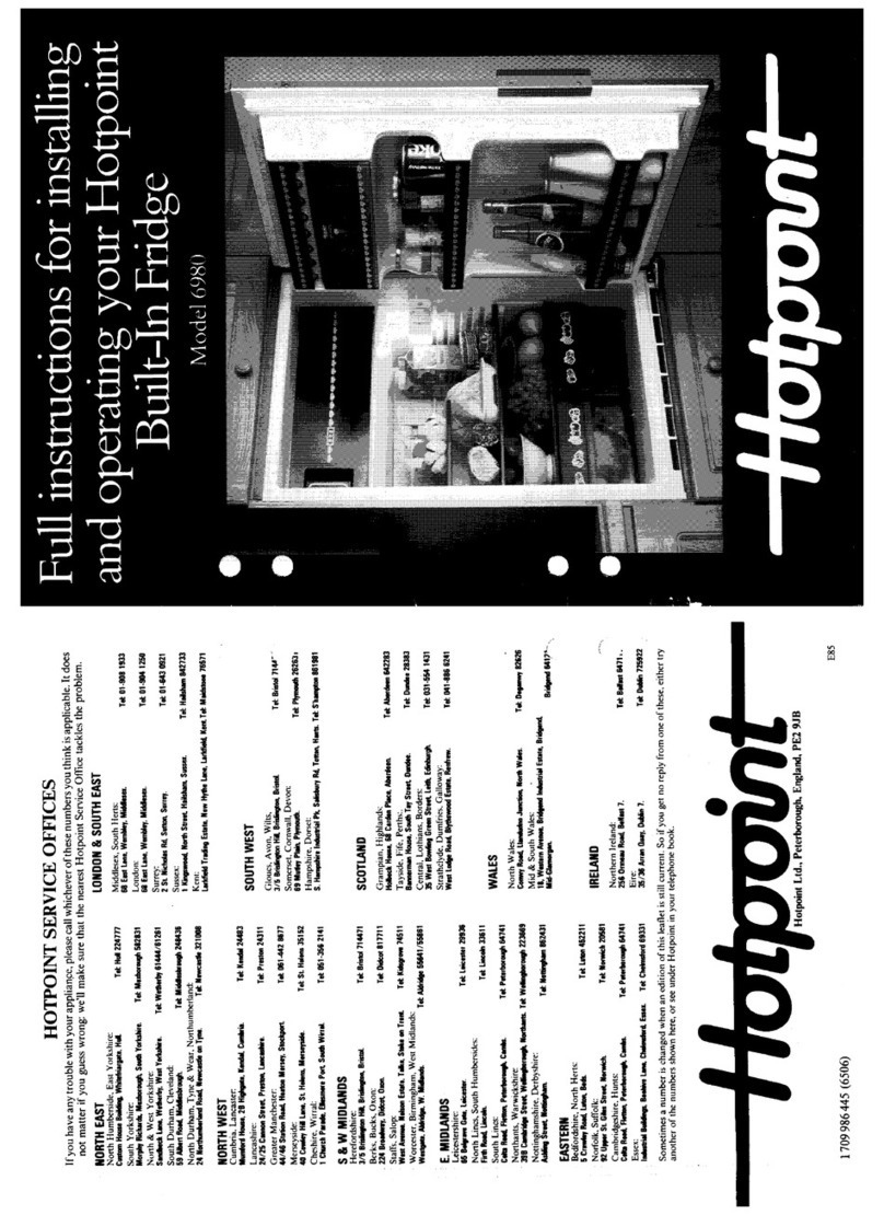 Hotpoint 6980 Manual de instrucciones Hotpoint 6980 Manual de instrucciones