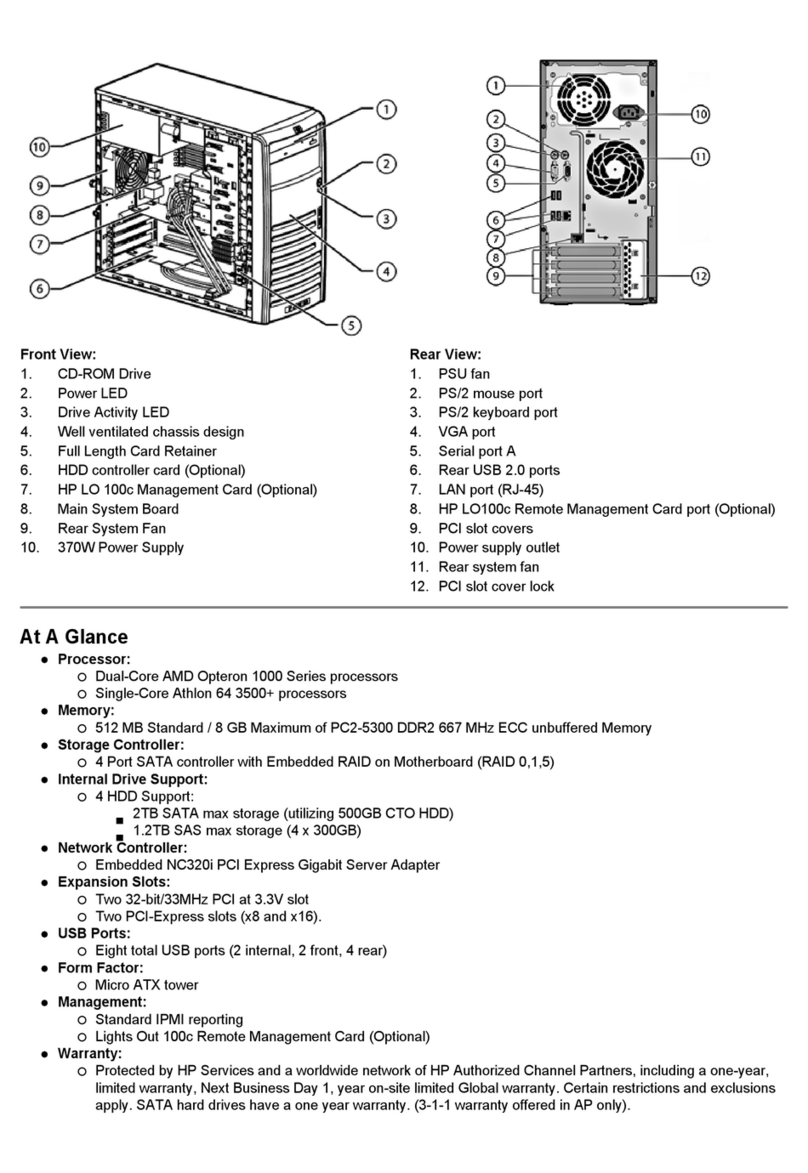 HP Computer Parts Manual de usuario