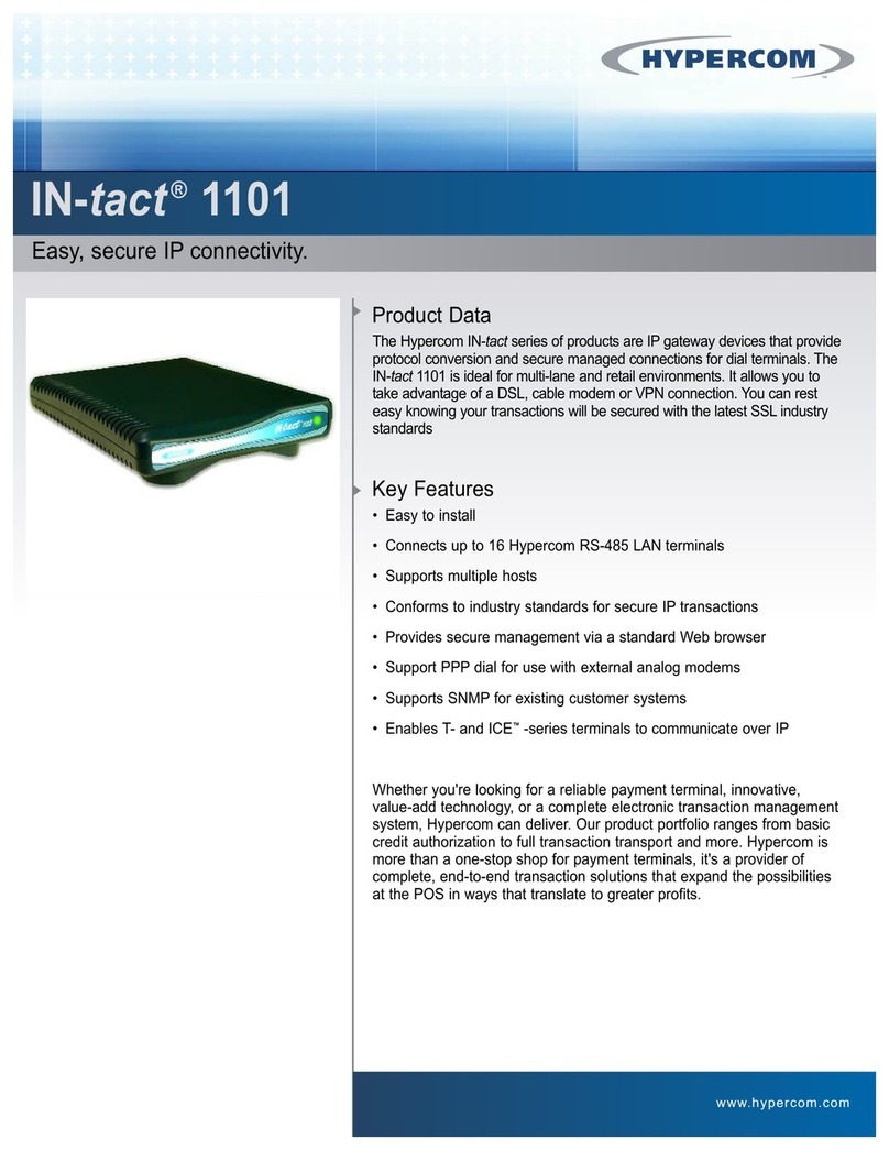 Hypercom IN-tact 1101 Manual de usuario