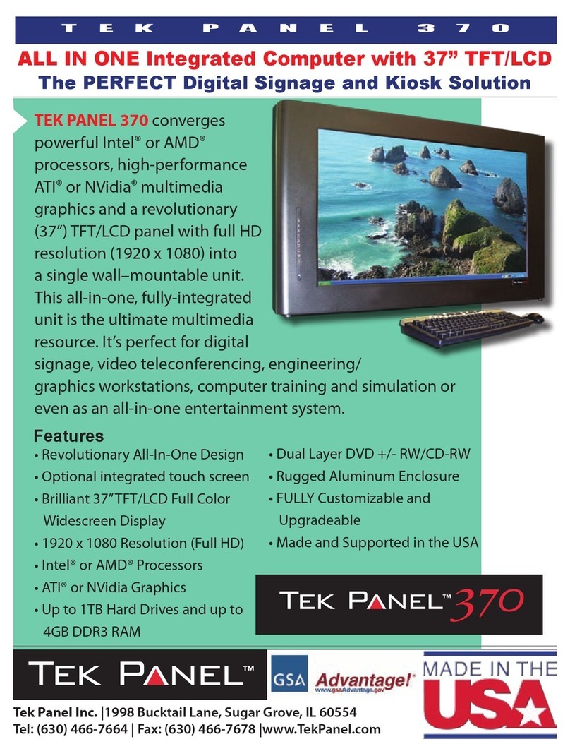 Tek Panel Tek Panel 370 Manual de usuario