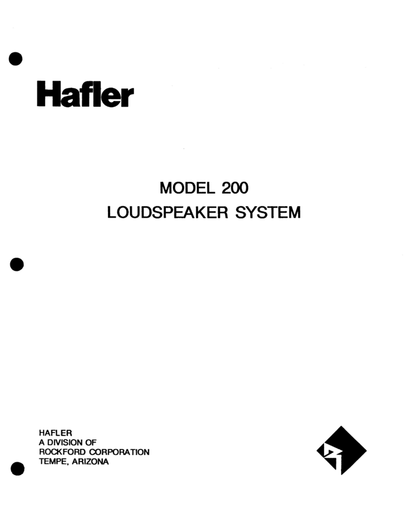 Hafler 200 Manual de usuario Hafler 200 Manual de usuario