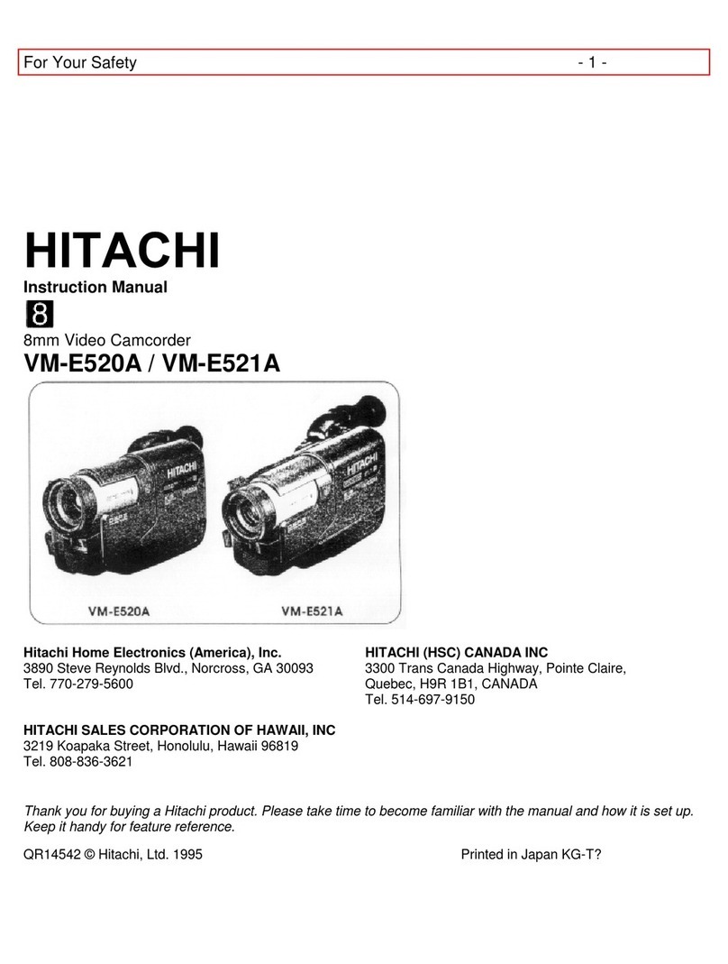 Hitachi VME-520A - Camcorder Manual de usuario Hitachi VME-520A - Camcorder Manual de usuario
