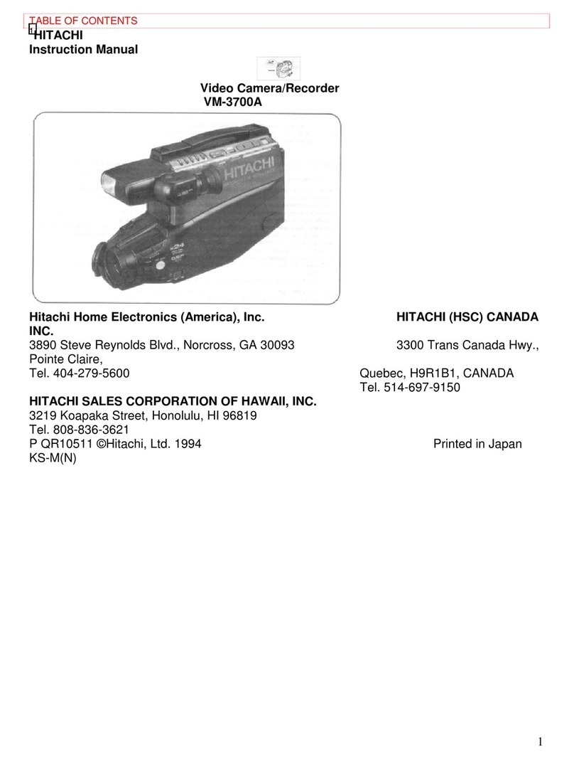 Hitachi VM-3700A - Camcorder Manual de usuario
