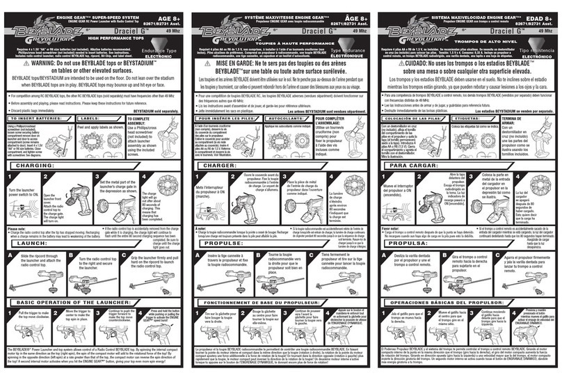 Hasbro BeyBlade Grevolution 82671 Manual de usuario Hasbro BeyBlade Grevolution 82671 Manual de usuario