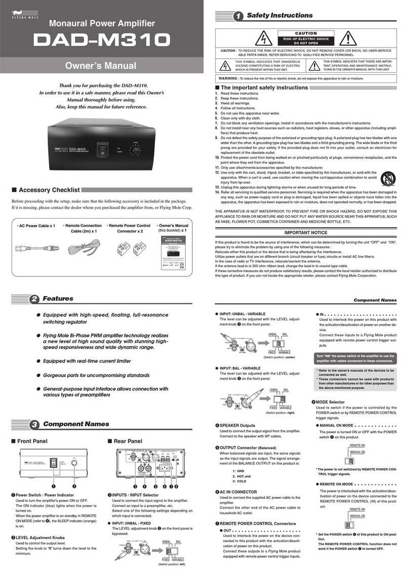 Flying Mole DAD-M310 Manual de usuario