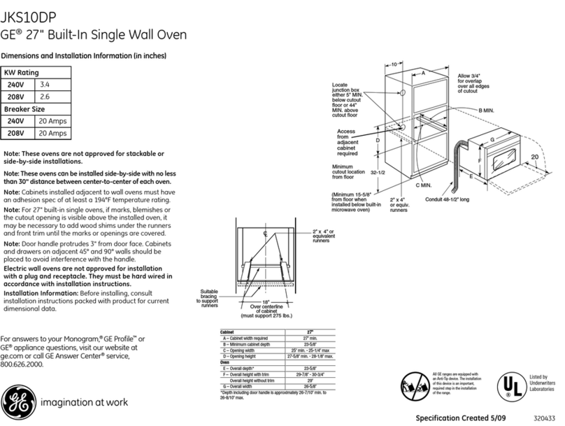 GE JKS10DP Manual