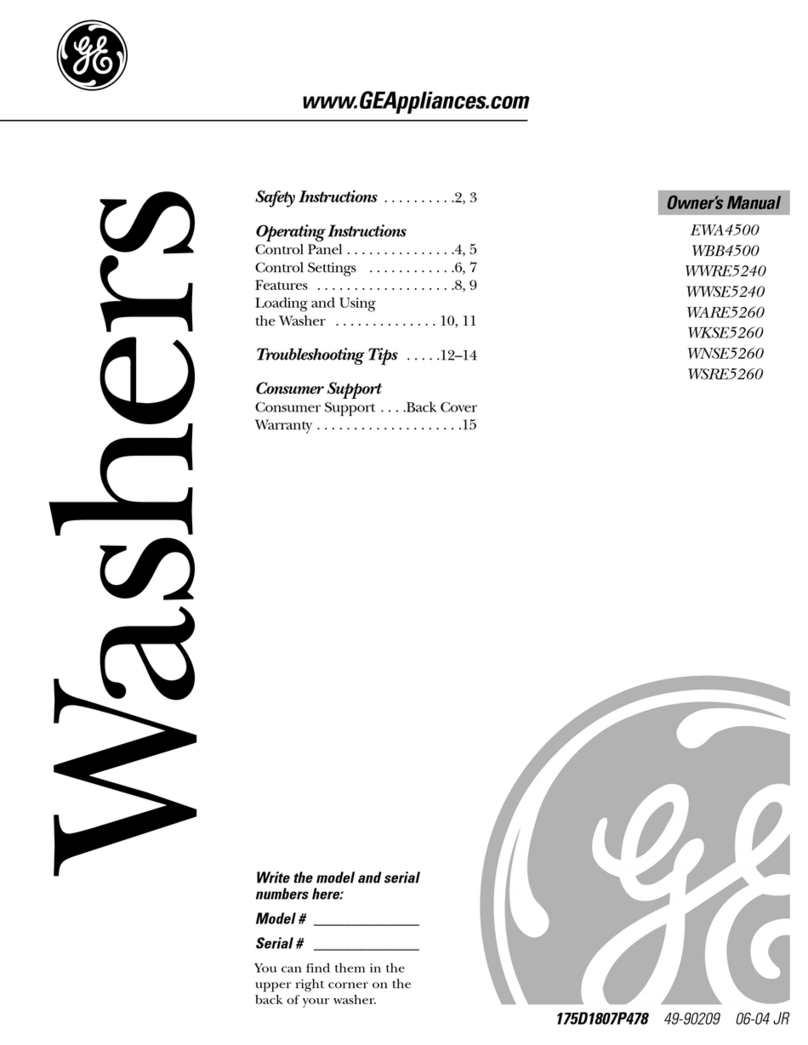 GE EWA4500 Manual de usuario