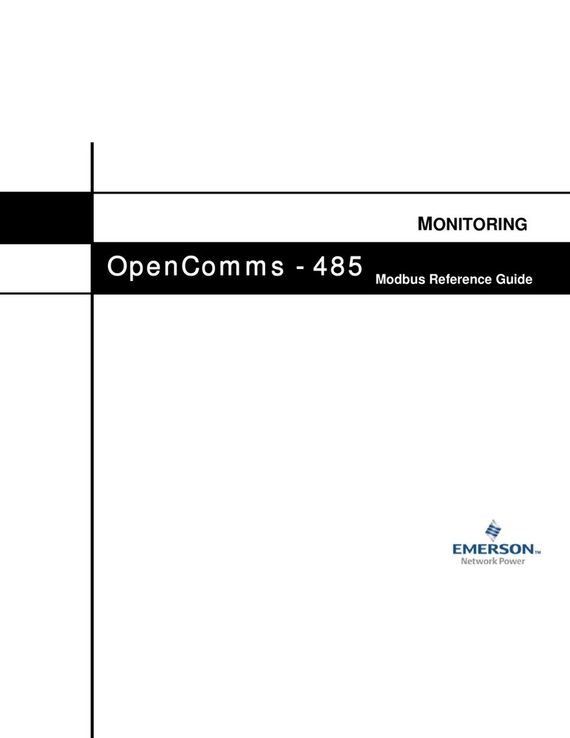 Emerson Liebert OpenComms-485 Manual de usuario Emerson Liebert OpenComms-485 Manual de usuario