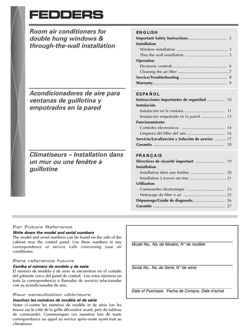 Fedders AEY08F2B Manual de usuario