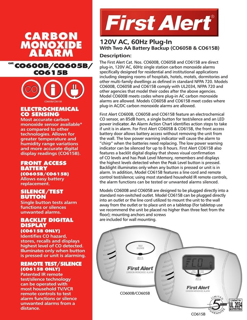 First Alert CO600B Manual de usuario