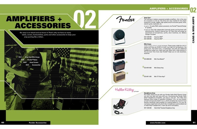 Fender MUSICMASTER - MANUEL 2 Manual de usuario