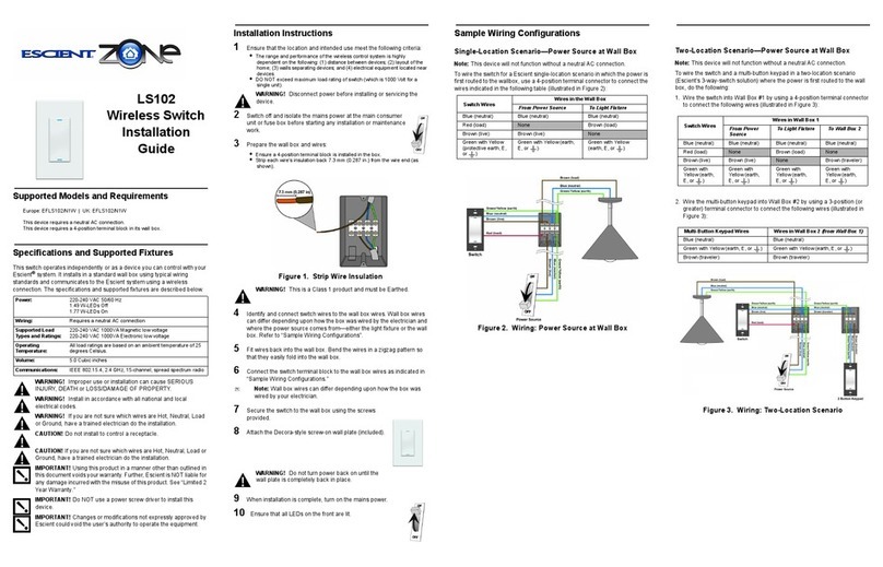 Escient ZONE LS102 Manual de usuario