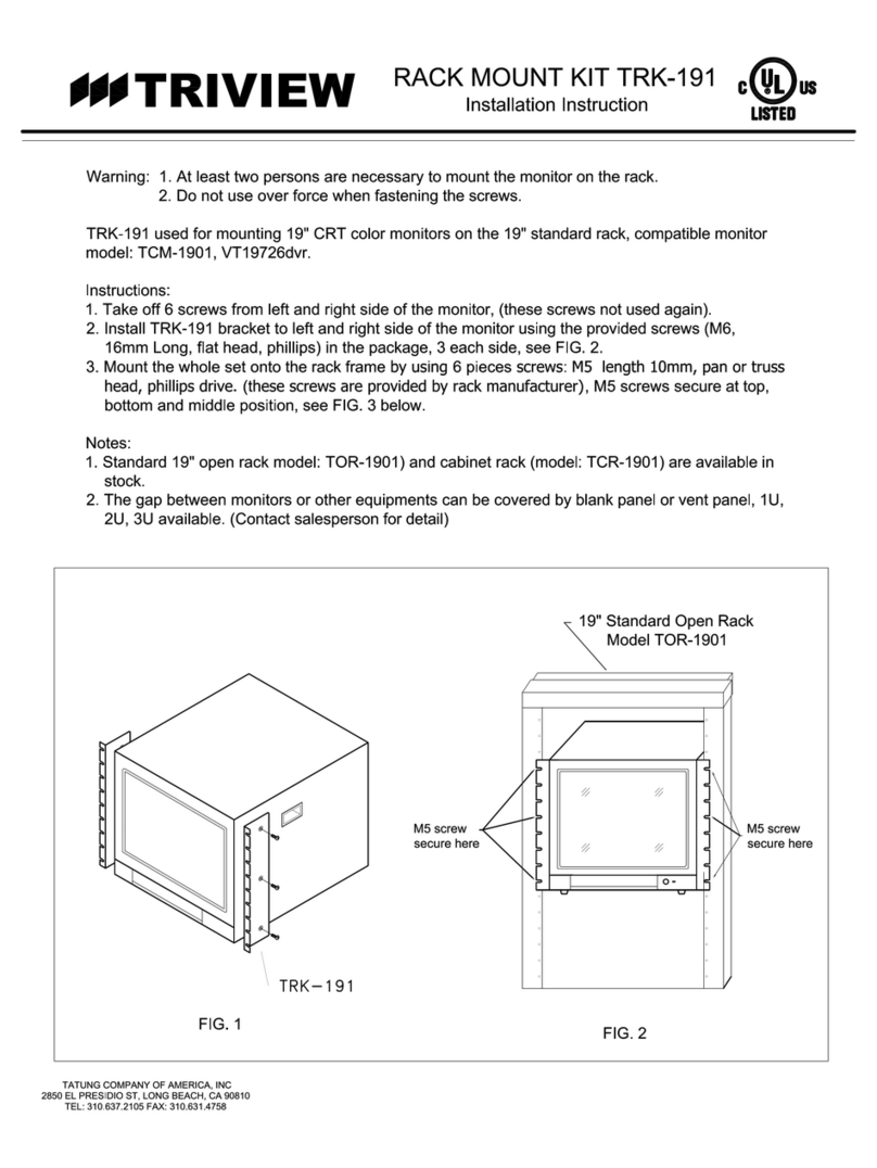 TRIVIEW Rack Mount Kit TRK-191 Manual de usuario
