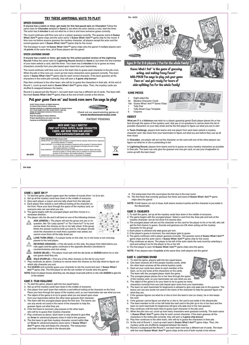 Techno Source 4000 Manual de usuario