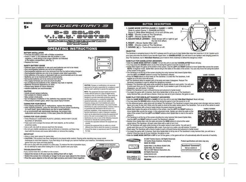 Techno Source Spider-man 3 90640 Manual de usuario