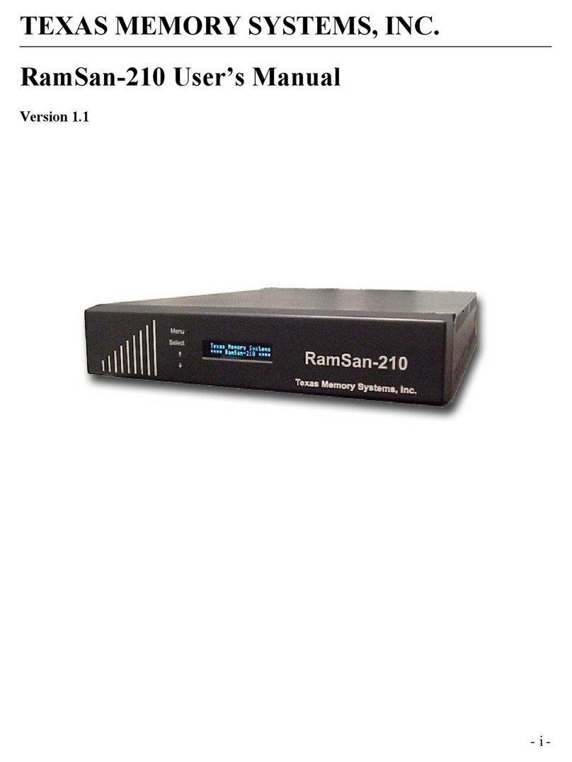 Texas Memory Systems RamSam-210 Manual de usuario Texas Memory Systems RamSam-210 Manual de usuario